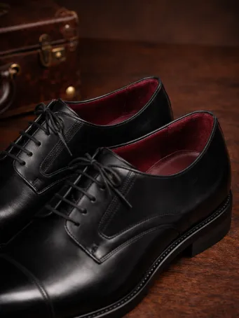 Exclusive Siyah Hakiki Deri Oxford Ayakkabı