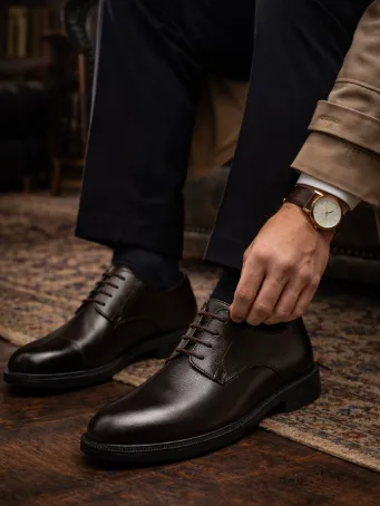 Klasik Deri Bağcıklı Erkek Ayakkabı