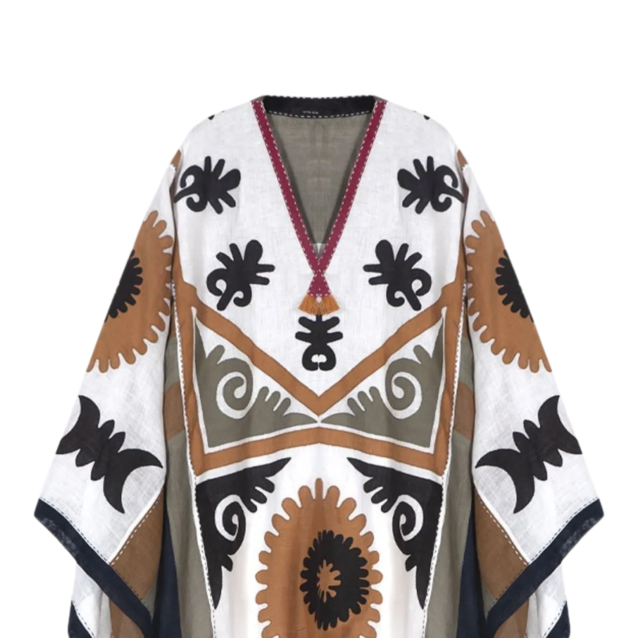 Anadolu Motifli Uzun Elbise